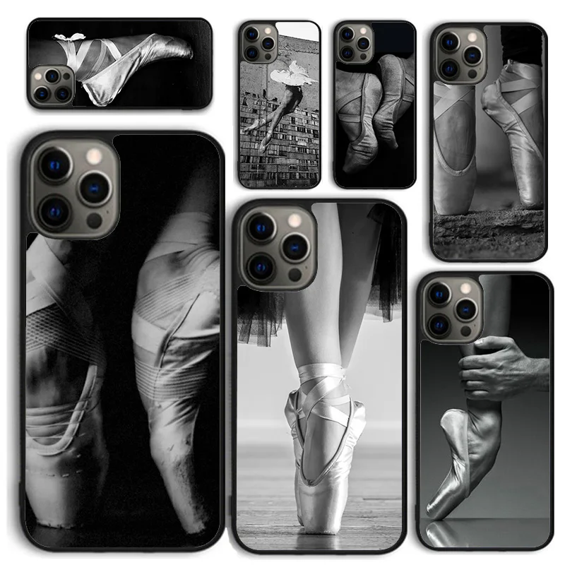 Ballerina Ballet Shoes Dance Girl Phone Case for iPhone 16 15 14 12 13 mini PLUS X XS XR 11 PRO MAX Back Cover Fundas