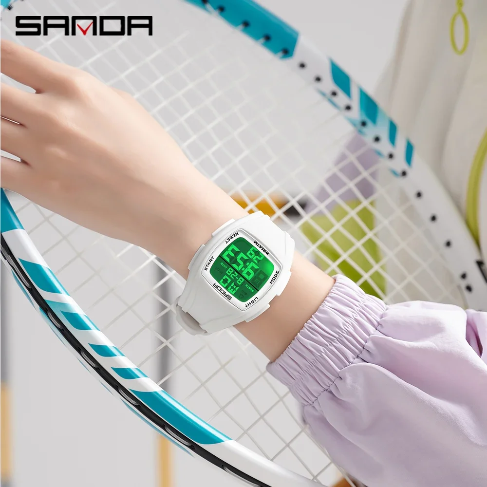 Sanda-Montre-bracelet étanche en forme de baril pour adolescents, montre à fonctions multiples, mouvement électronique, sports de plein air, nouveau