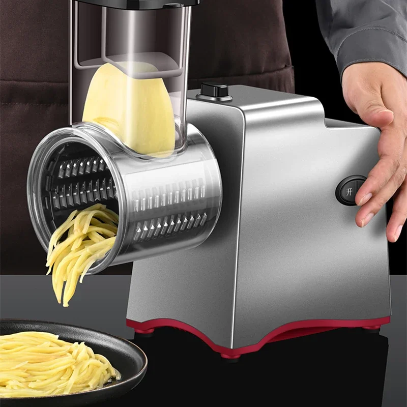 Electric 5 Knives Full-Automatic Vegetable Slicer Multi-Function Household Potato Cutter Shredder 220V