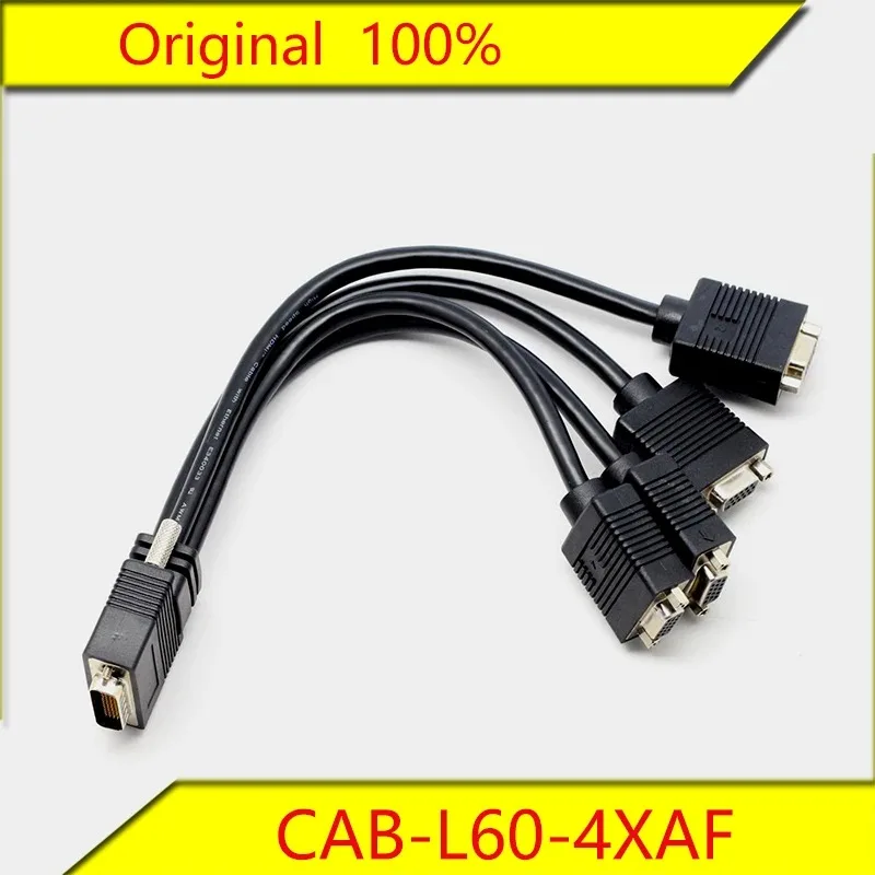 CAB-L60-4XAF 30 cm LFH-60 to 4 x HD15 Matrox M9120 P690 Plus 4-screen Cables Analog Upgrade Cable