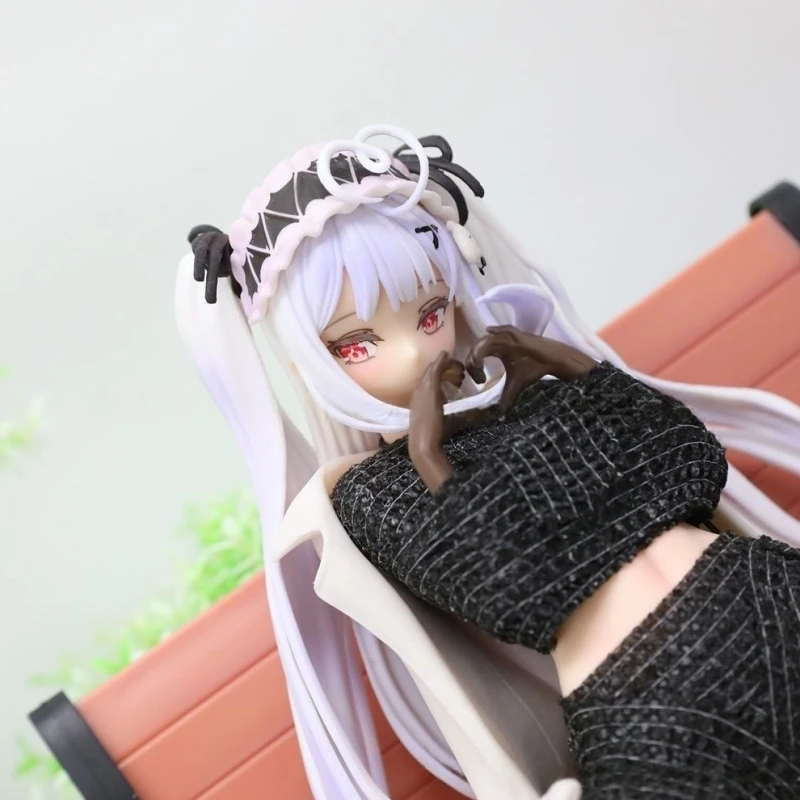 

Spot New Anime Original Painting Beautiful Girl Counter Current Tea Party Zhu Lu Handmade Desktop Model Ornament Birthday Gift