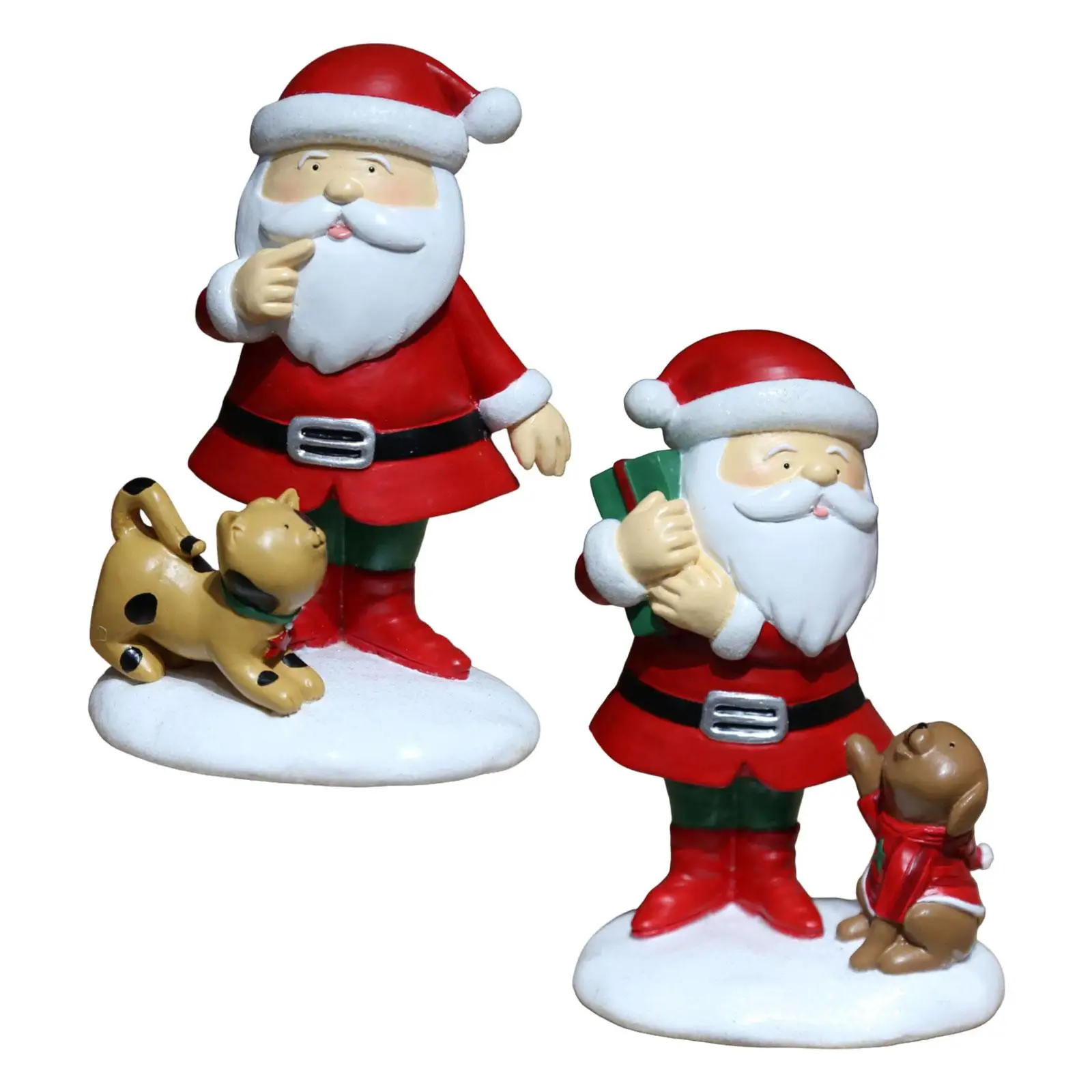 Christmas Santa Claus Statue Gift Dining Room Cabinet Standing Figure Doll