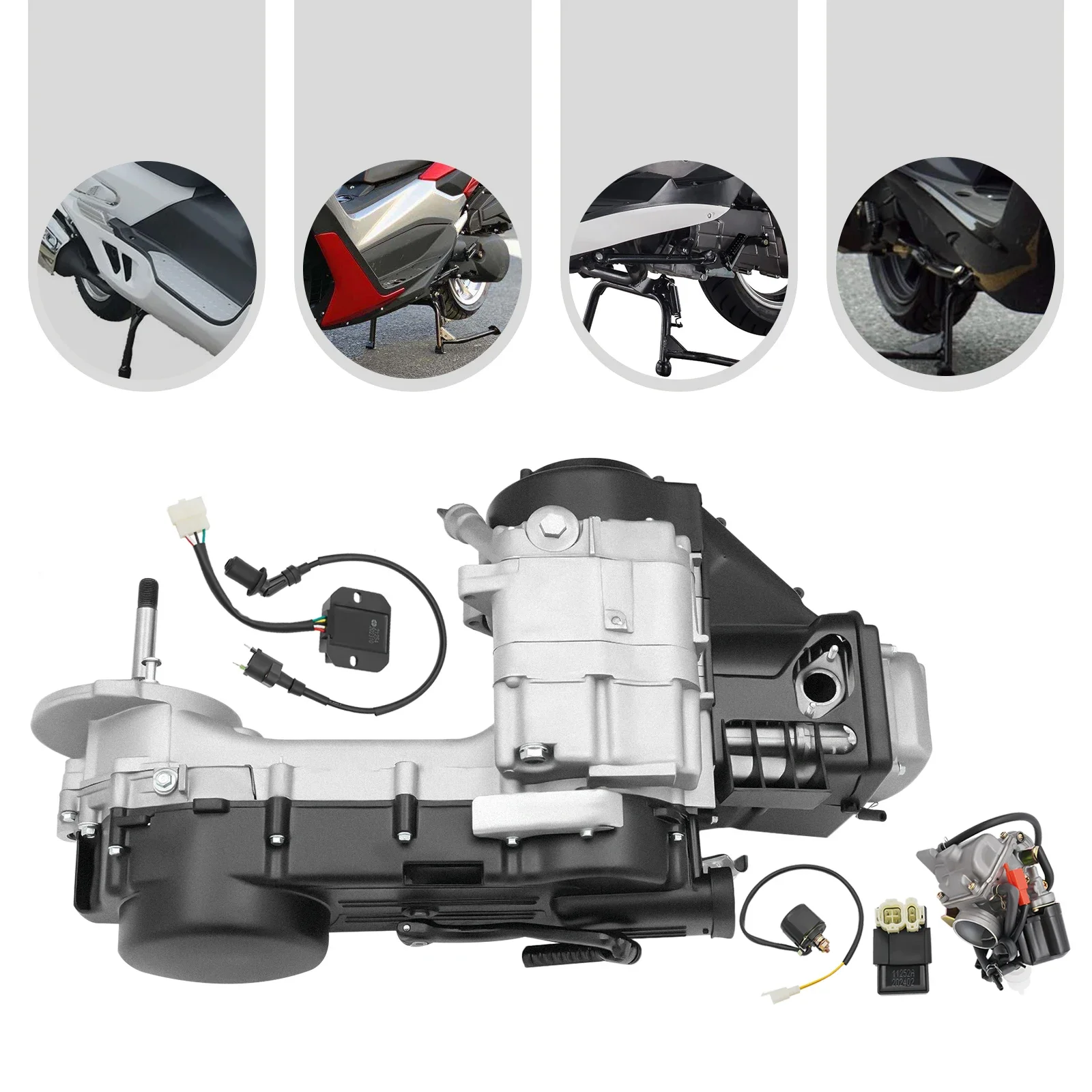 اسطوانة محرك سكوتر المحرك حالة طويلة محرك سكوتر مجموعة المحرك 150cc CVT محرك المحرك