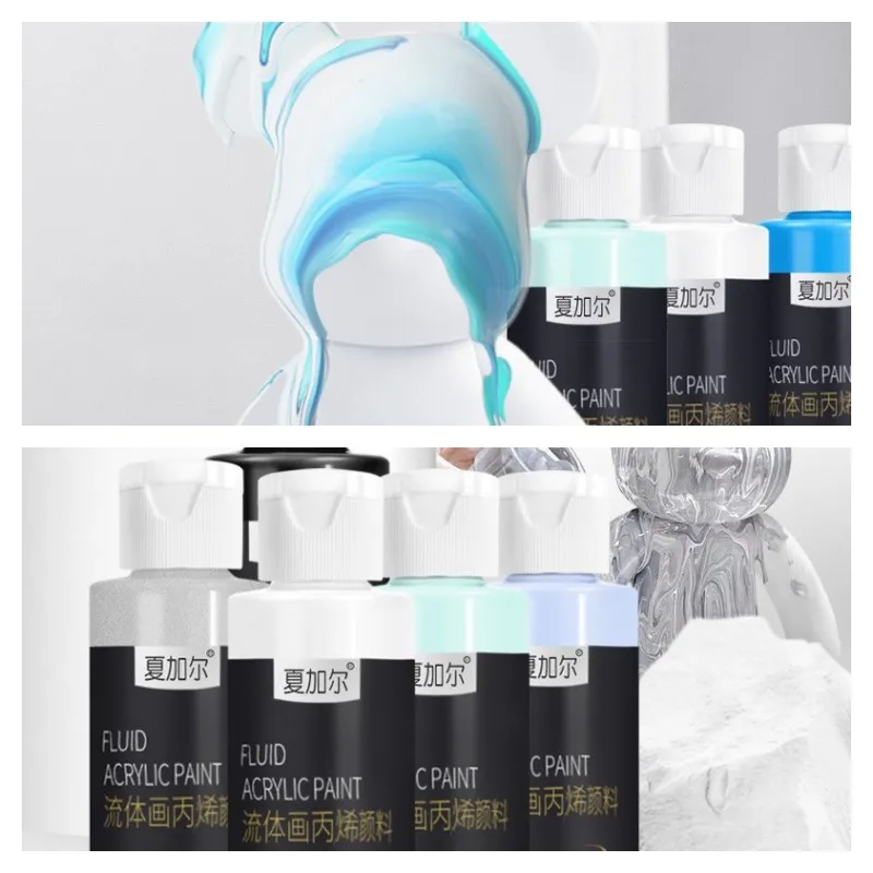 

60 мл жидкая акриловая краска творческий жидкий Медведь DIY Ручная роспись жидкий клетчатый красочный пигмент