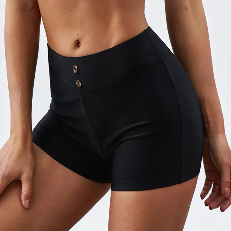 

Solid Color TighT Swimming Trunks For Women's Summer 2022 New Mid Rise Bottomed Cropped Pants 472023