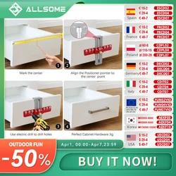 Cabinet Hardware Jig, Punch Locator Drill Guide for Knob Handles Pulls Cabinet Template Tool for Drawer Cabinet Installation