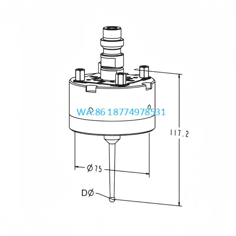 Wmwmnu Precision EDM Touch Probe for Erowa Compatible 0.002mm Accuracy Sensor Stainless Steel Workpiece Finder for CNC EDM