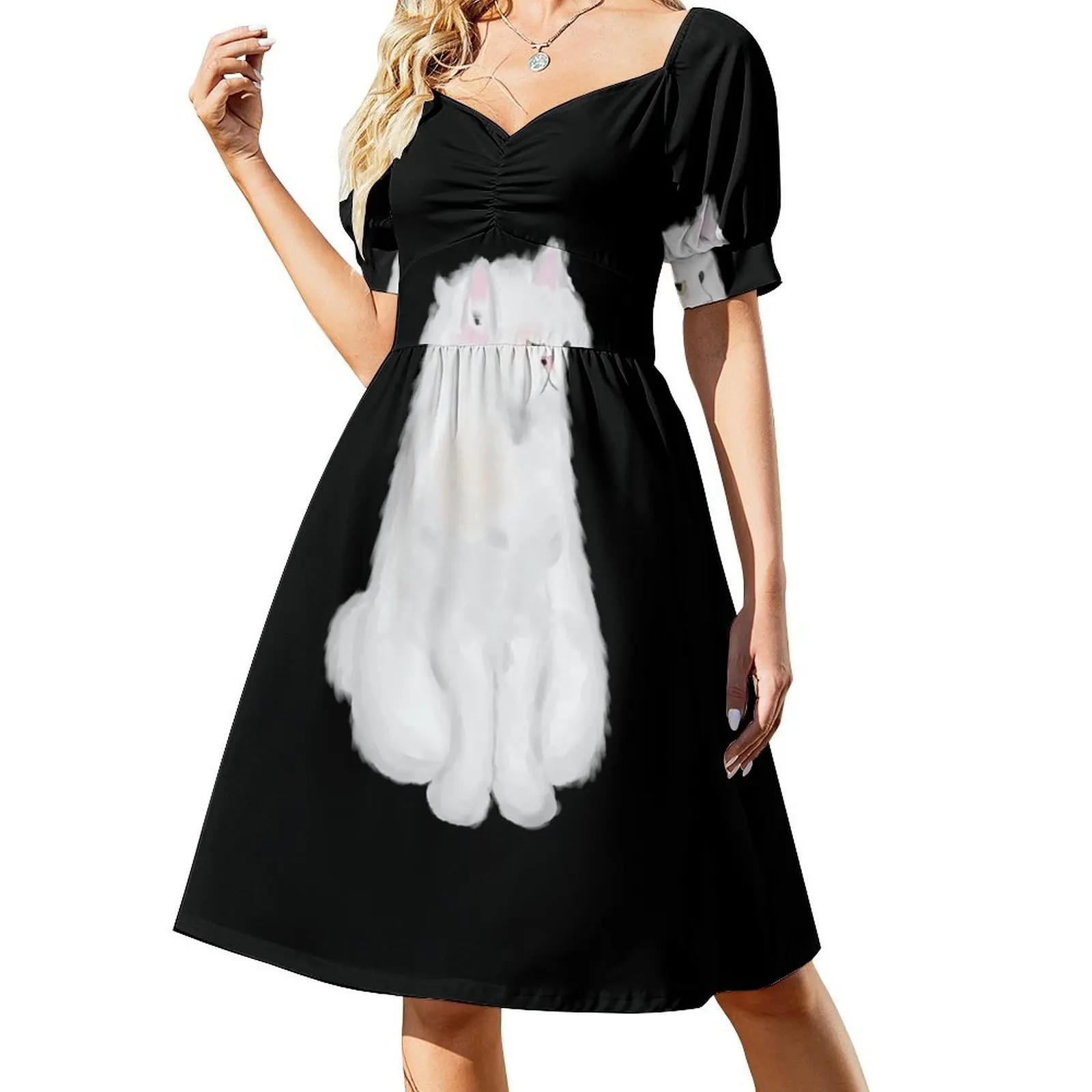 

Lonely Cat Short-Sleeved Dress party dresses woman women's evening dresses 2025 Evening dresses
