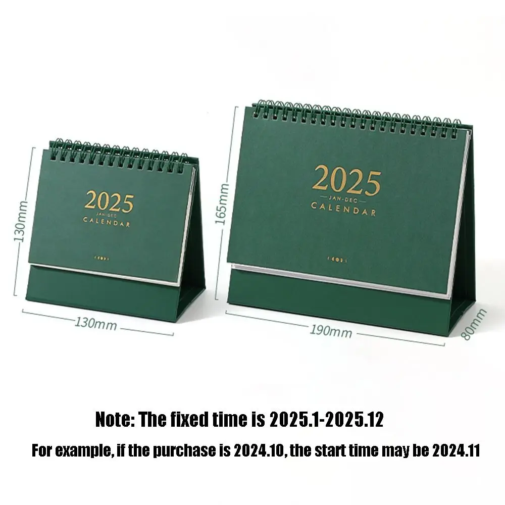 Pianificatore da tavolo Creativo 2024-2025 Calendario 2025 Carta spessa Standing Flip Calendario Memo Pad Calendario desktop portatile Regali