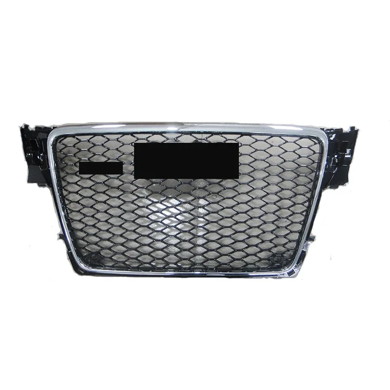 

Модификация автомобиля, решетка переднего бампера, подходит для Audi A4/S4 B8 2009 2010 2011 2012 (черный + серебристый) автомобильная сетка