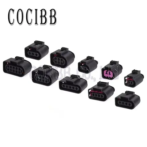 1 Set 2 3 4 5 6 8 10 Pin Automotive Ignition Coil Electrical Connector 3.5 MM Car Female Wire Plug Socket for Audi VW Passat