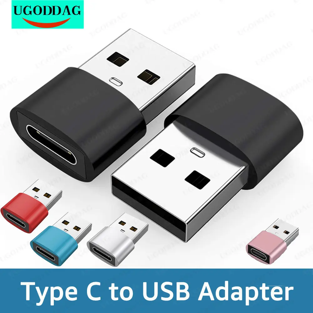 USB 타입-C 어댑터 USB 2.0 Male to Type C 암 어댑터 타입 C 컨버터, 충전 데이터 전송 용, 삼성 용 USB C 어댑터