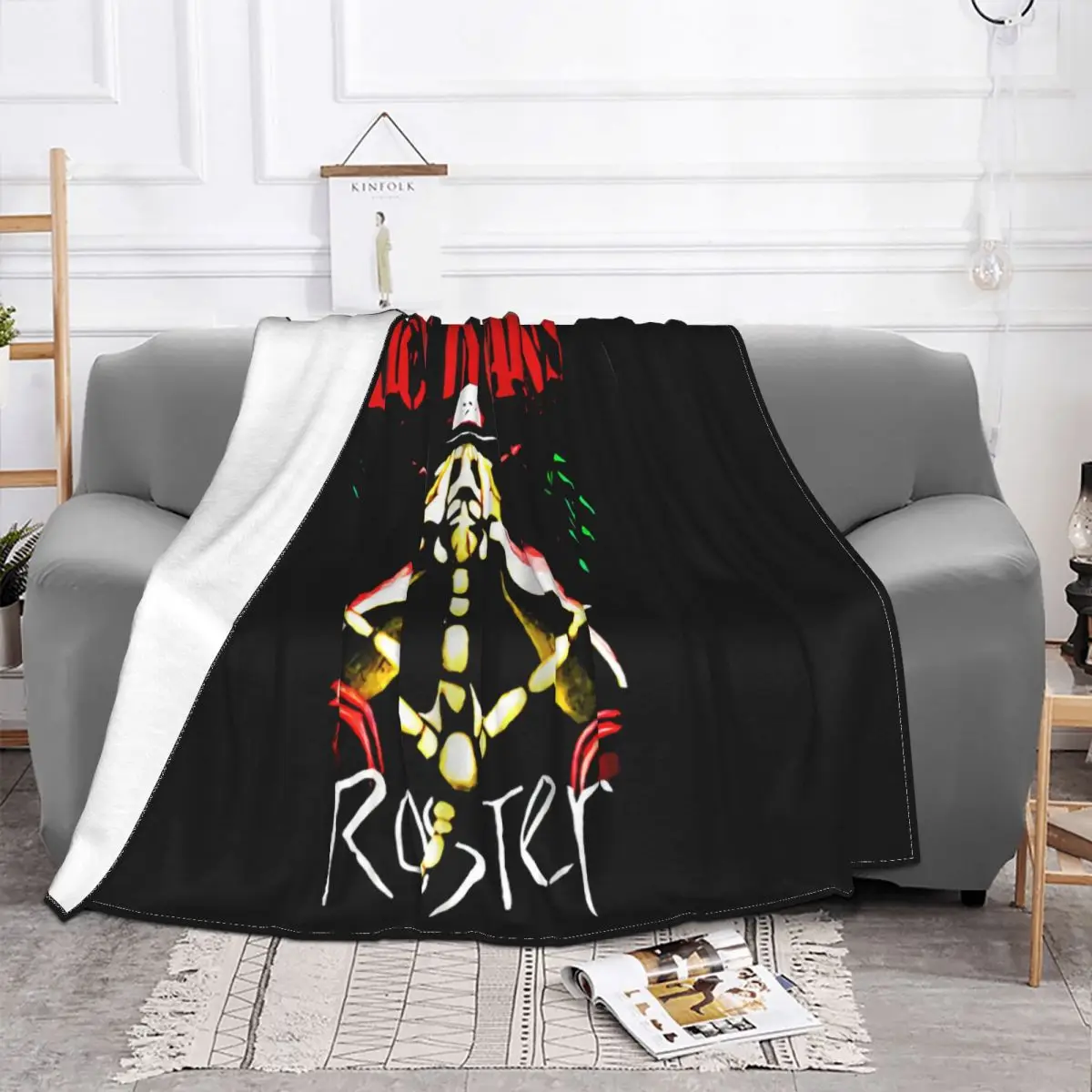 Vintage Alice In Chains 90S Tour Concert 1993 Rooster Creative Rock New Brand Wholesale Vacation Slogan Youth Throw Blanket