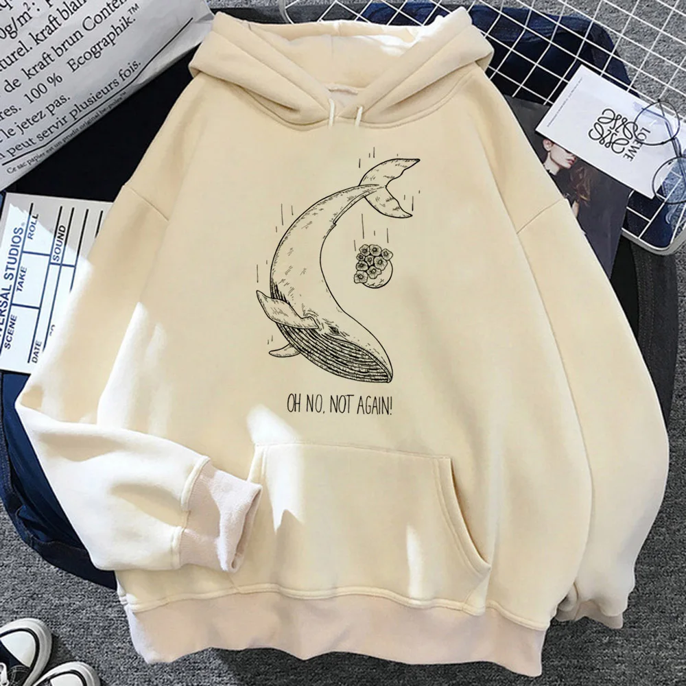 

Whale hoodies women harajuku vintage clothes women vintage clothing