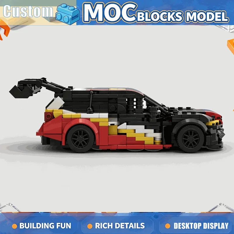 582PCS High Performance Endurance Racing Coupe Car Model Building Blocks Track Vehicle DIY Assembly Craft Collection Gifts Toy