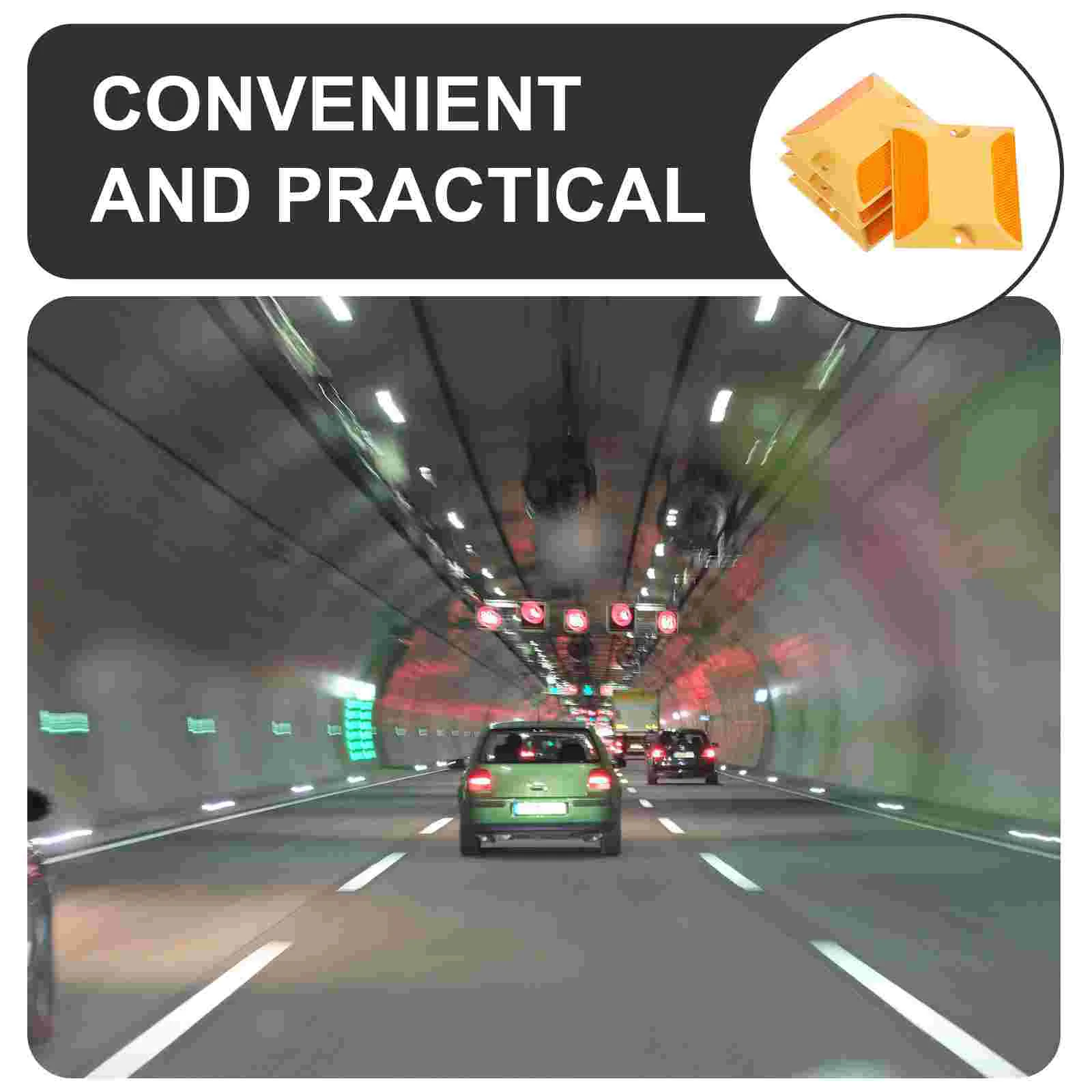 4 Pcs Delineator Reflector Driveway Markers Trailer Reflective Road Signs Abs Toys Safety Reflectors for