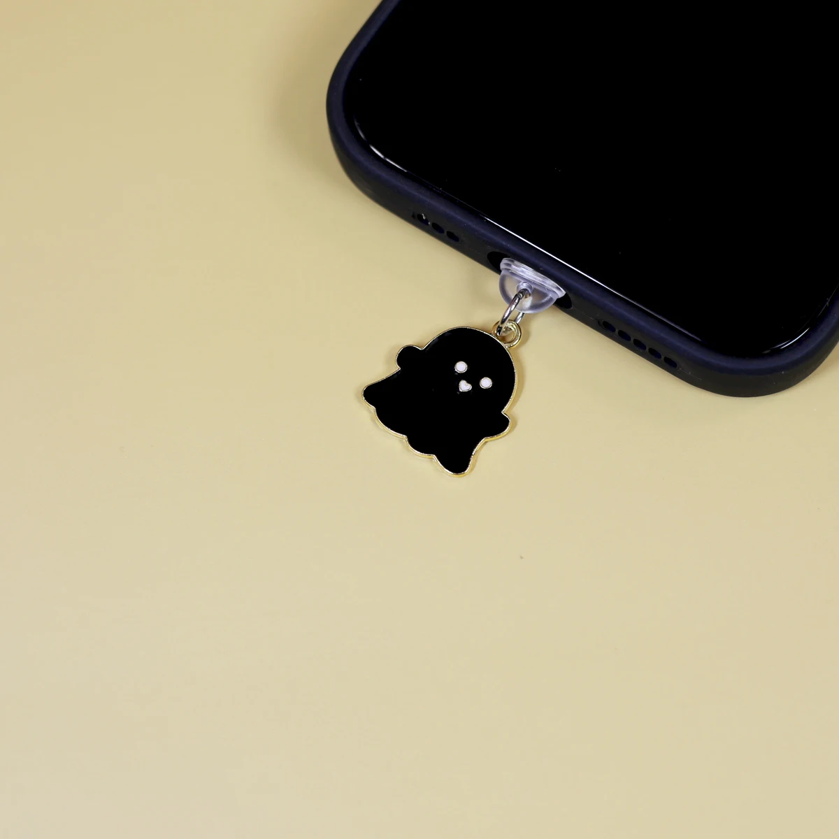 Halloween phone dustproof plug small monster ghost phone accessory pendant for iPhone/for Samsung Type-C port metal pendant