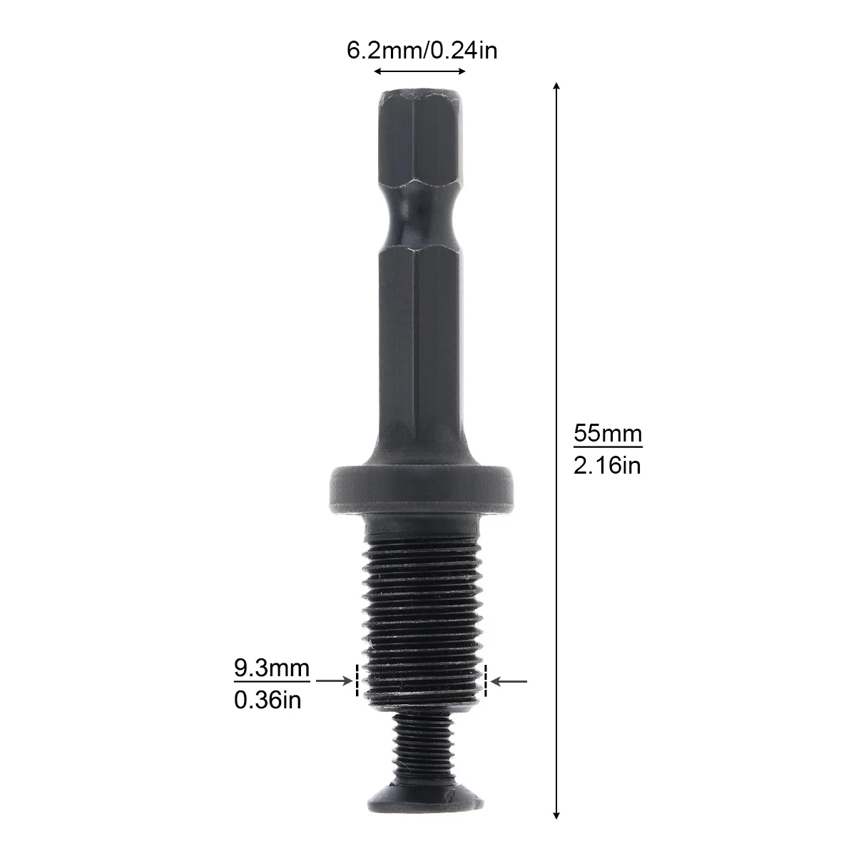 3/8"-24UNF uchwyt wiertarski uchwyt wiertarski sześciokątny męski trzpień Adapter gwint ze śrubą do młota elektrycznego części adaptera przyspieszenie przełączania bitów