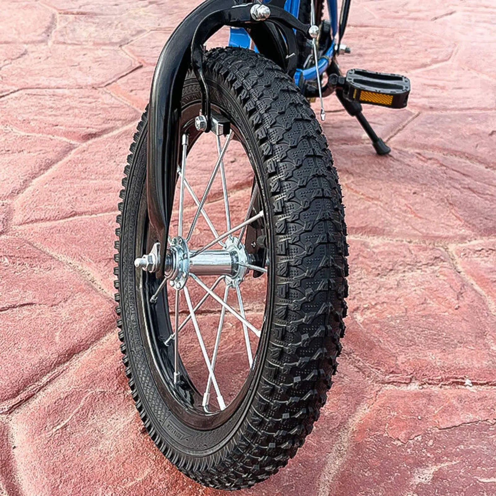 

Children's Bike Wheel Long-Lasting Kids Bike Front Wheel Vehicle Part Non-Slip Tire Pattern Quiet Ride
