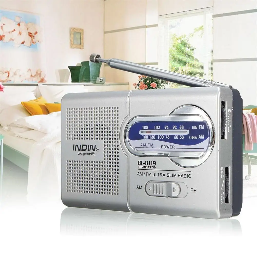 BC-R119 Radio AM FM Battery Operated Portable Radio Best Reception Longest Lasting For Emergency Hurricane Running Walking Home