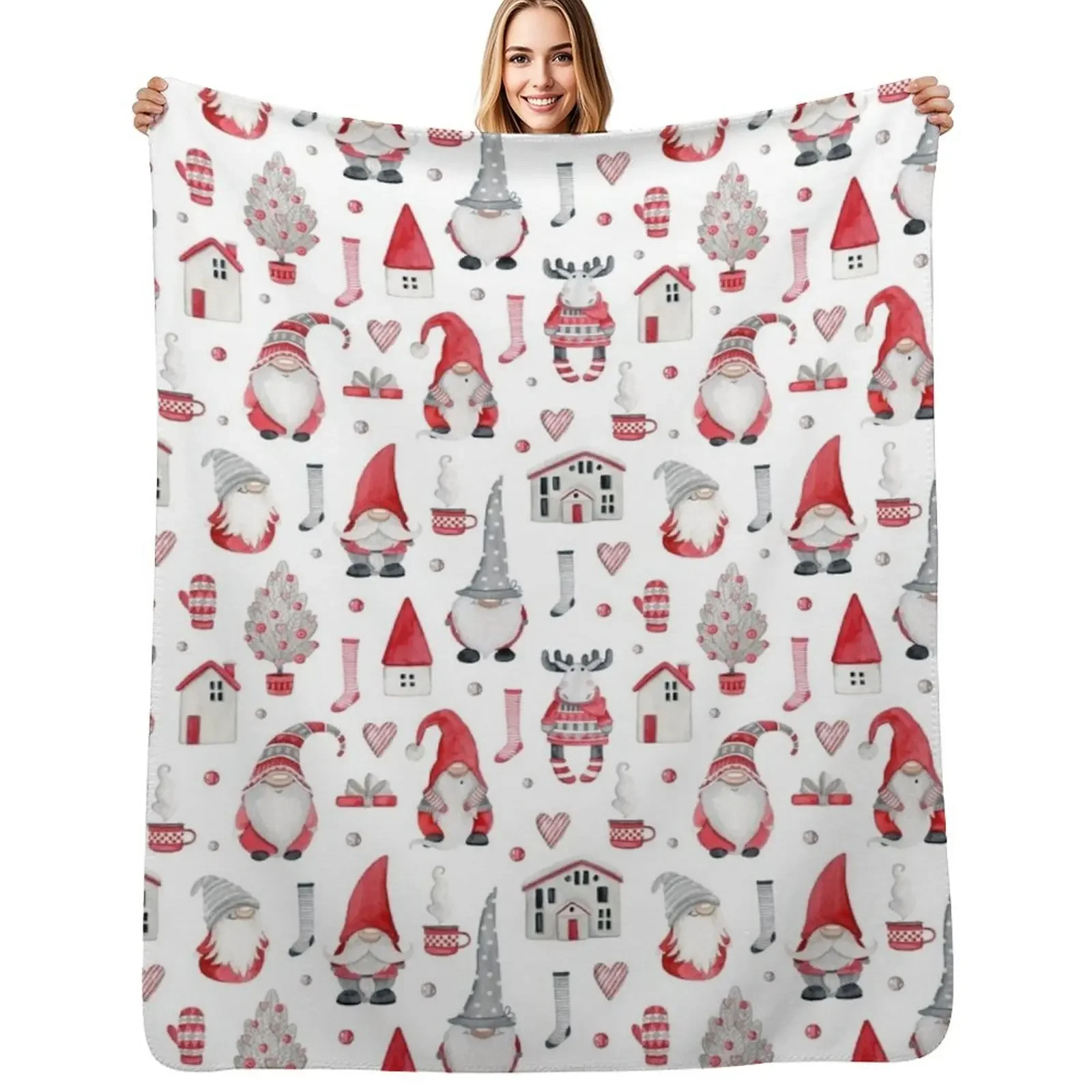 

Christmas gnomes Throw Blanket Blankets For Bed Stuffeds Thermals For Travel Cute Plaid Blanket
