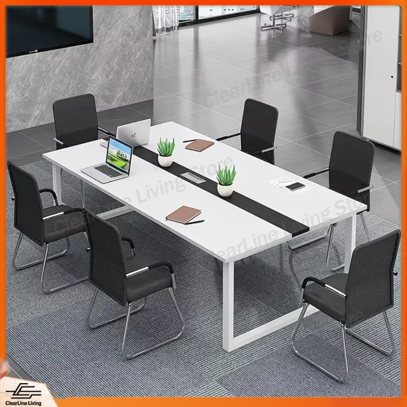 Simple Modern Long Conference Table Paint Free Eco Friendly Desk for Commercial Negotiation and Meeting Room Workbench
