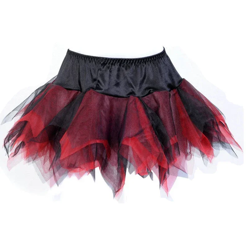 Womens Adult Tutu Skirt Tulle Skirts Burlesque Corset Accessories Women Feminine Pleated Midi Costume Skirts Plus Size