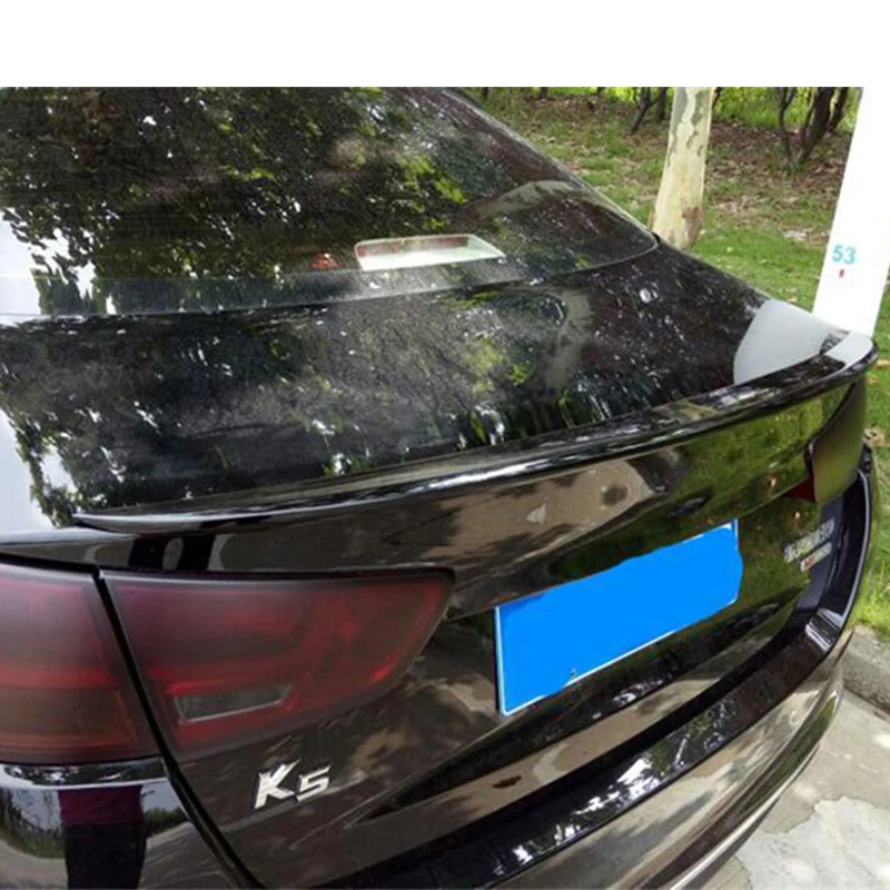 CEYUSOT FÜR AUTO-Kofferraum-Spoiler-Zubehör, altes Kia Optima K5, ABS-Material, Kunststoff, hinterer Lippenflügel, Schwanz, schwarzes Body-Kit 2014–2015