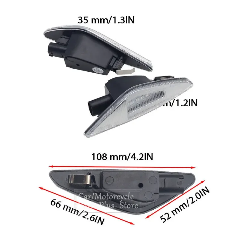 2x ไฟ LED Marker ด้านข้าง Blinker ไฟเลี้ยวลำดับโคมไฟสำหรับ BMW X5 E70 07-13 X6 E71 e72 08-14 X3 F25 11-17