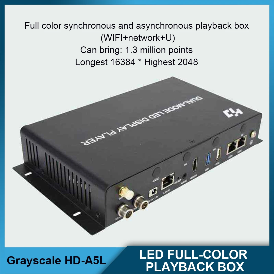 

HD-A5L Synchronous And Asynchronous Playback Box LED Display Multimedia Player 16GB Of Memory Space Supports HDMI And WIFI