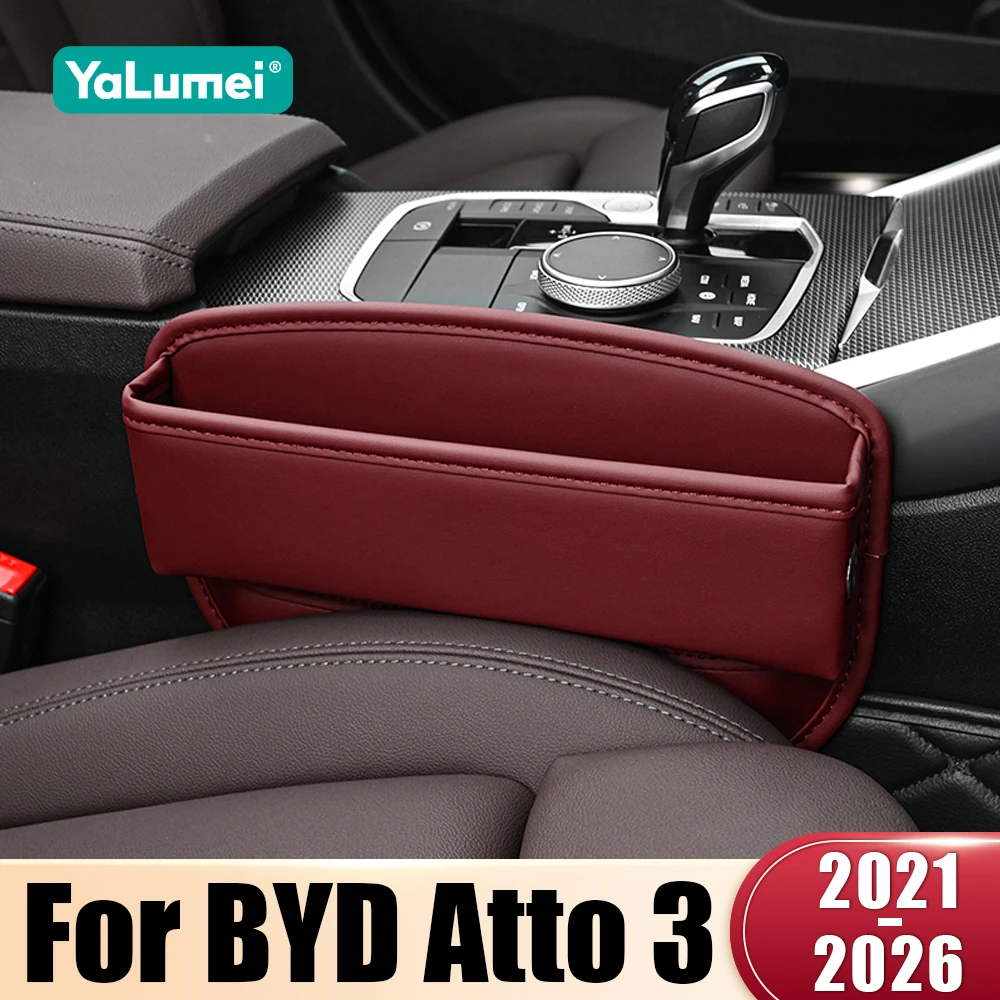 

For BYD Atto 3 Yuan Plus 2021 2022 2023 2024 2025 2026 EV Universal Car Seat Crevice Gap Organizer Leak Proof Storage Box Tray