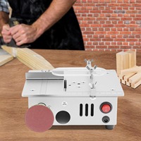 96W Small Mini Circular Saw, Portable Precision Table Saws for DIY Wood, Metal and Model Making with Mitre Gauge, Silver