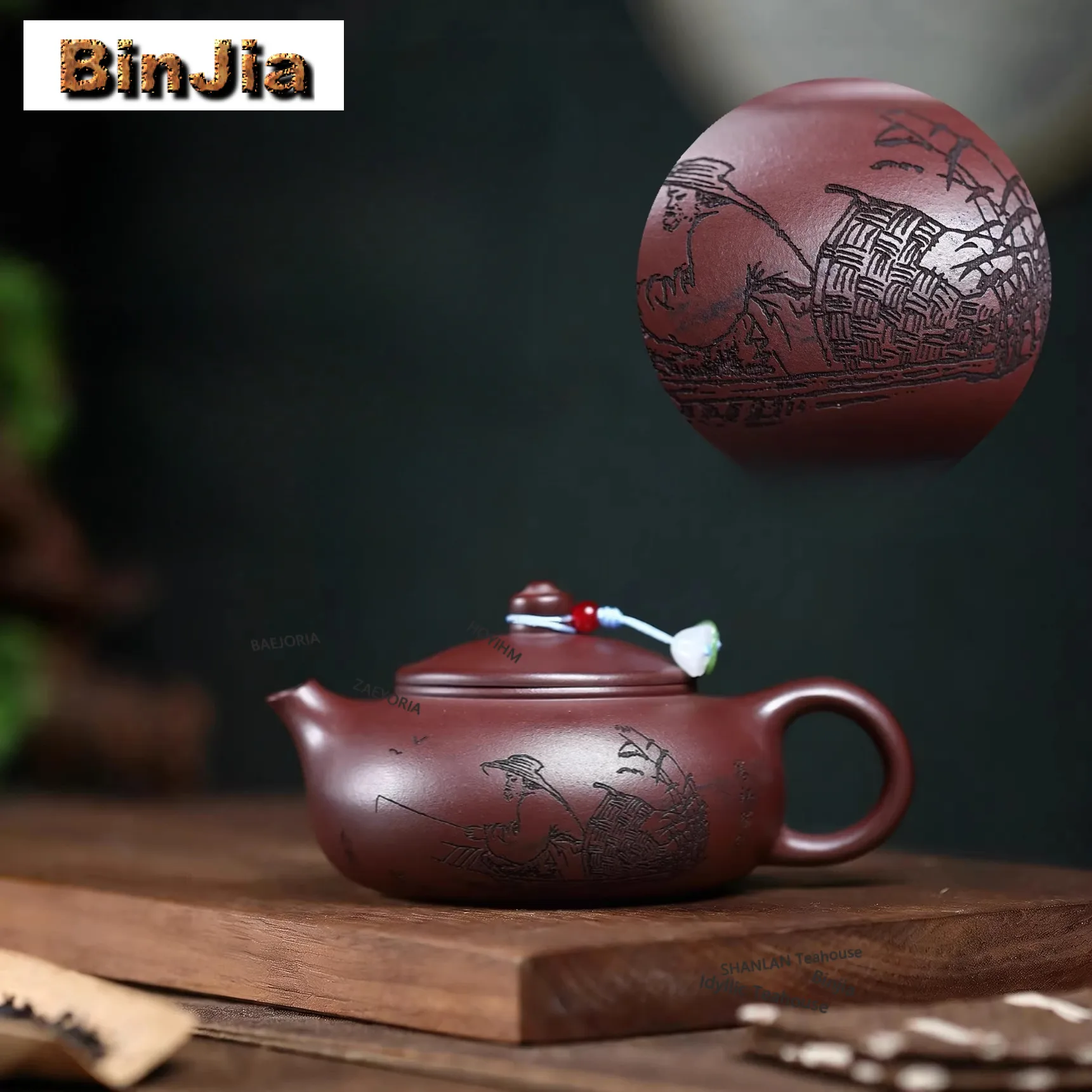 

Чайник из исинской глины (190 мл), ручной работы, в стиле «Холодная река», из необработанной рудной глины, китайский чайный набор из цзыша, посуда и декоративные изделия