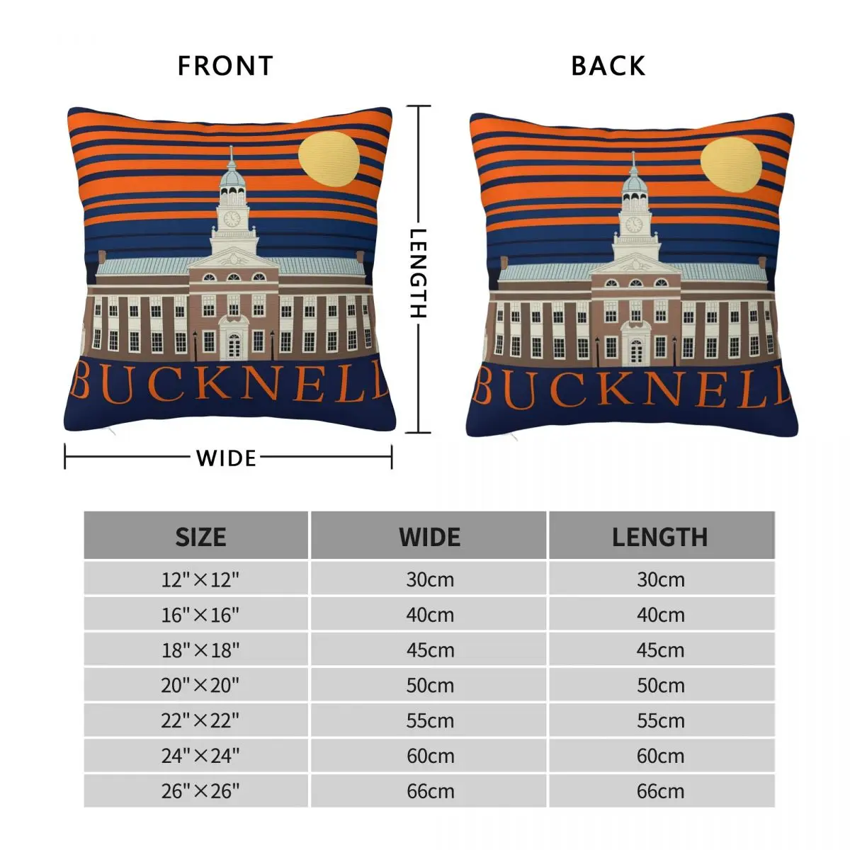 Bucknell Sunset Square Pillowcase Polyester Linen Velvet Creative Zip Decor Sofa Cushion Cover Wholesale