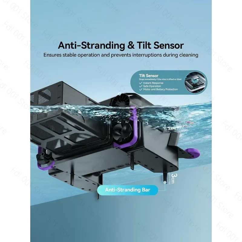Robotic Pool Skimmer S1 Solar Powered Automatic Surface Cleaner with App