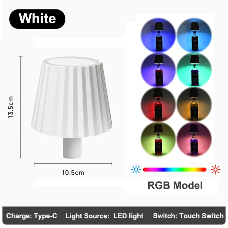 KFV RGB Wireless Table Lamp Wine Bottle LED Light 6