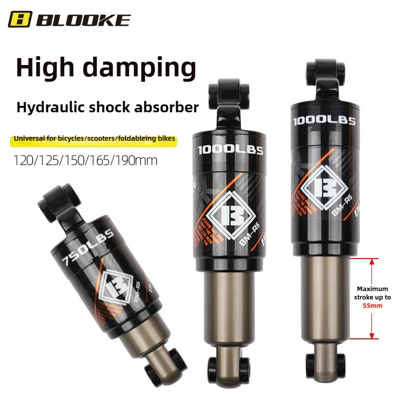 

BLOOKE Mountain bike shock absorber 120/125/150/165/190mm electric scooter spring shock absorber scooter shock absorber