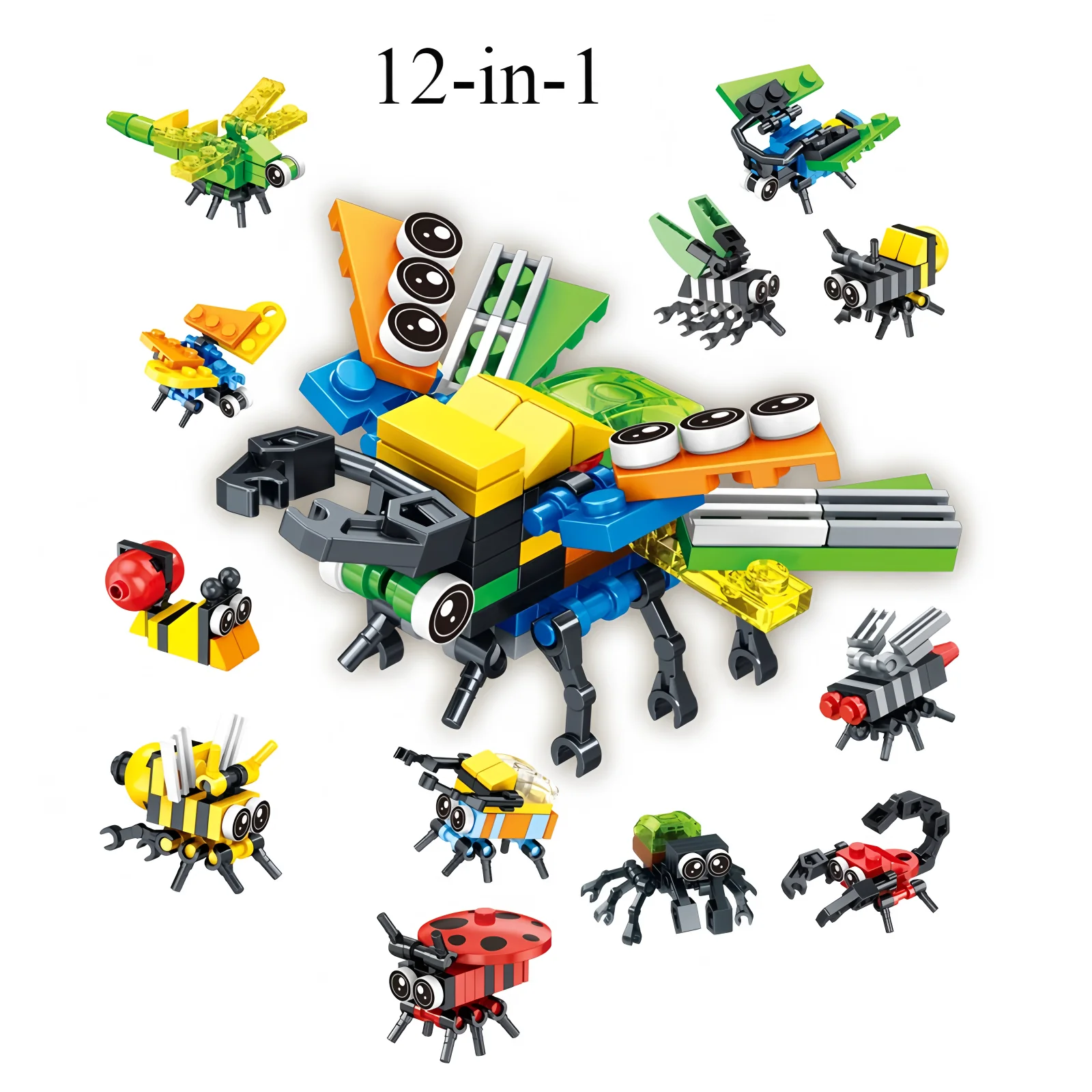 Coppelion 1〜12 New 12 in 1 dinosaur building block model children's educational