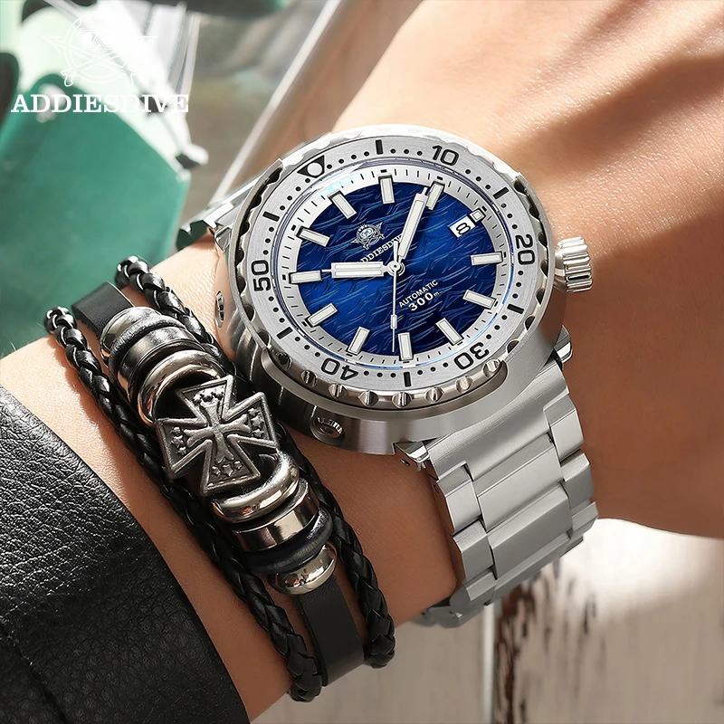 

ADDIESDIVE Watch For Men Sapphire Glass 30Bar Waterproof Reloj Hombre BGW9 Super Luminous NH35 Automatic Mechanical Watch AD2098