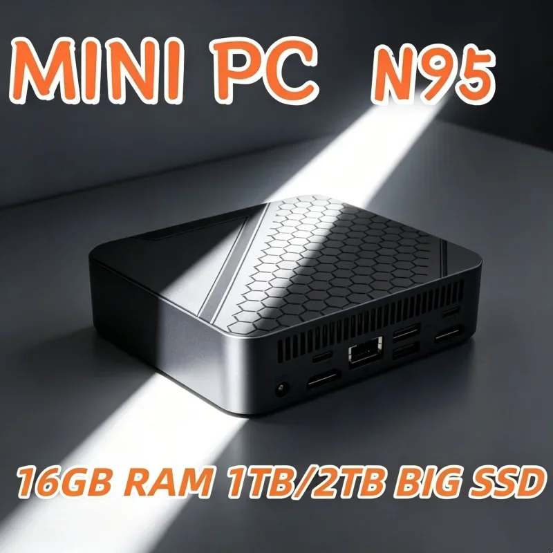 Mini PC Lambent Zenith Equipado con Core N95, RAM de 1 TB, SSD, WIFI 6, BT5.2, 4K HD, Fulgent Gaming Syndicate Venture