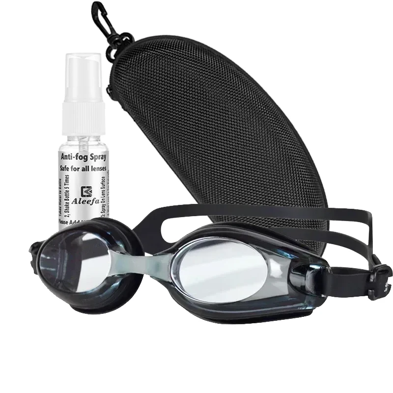 

Детские очки для плавания при близорукости для мальчиков и девочек от 4 до 14 лет (приблизно) с противотуманным спреем, очки для плавания, очки