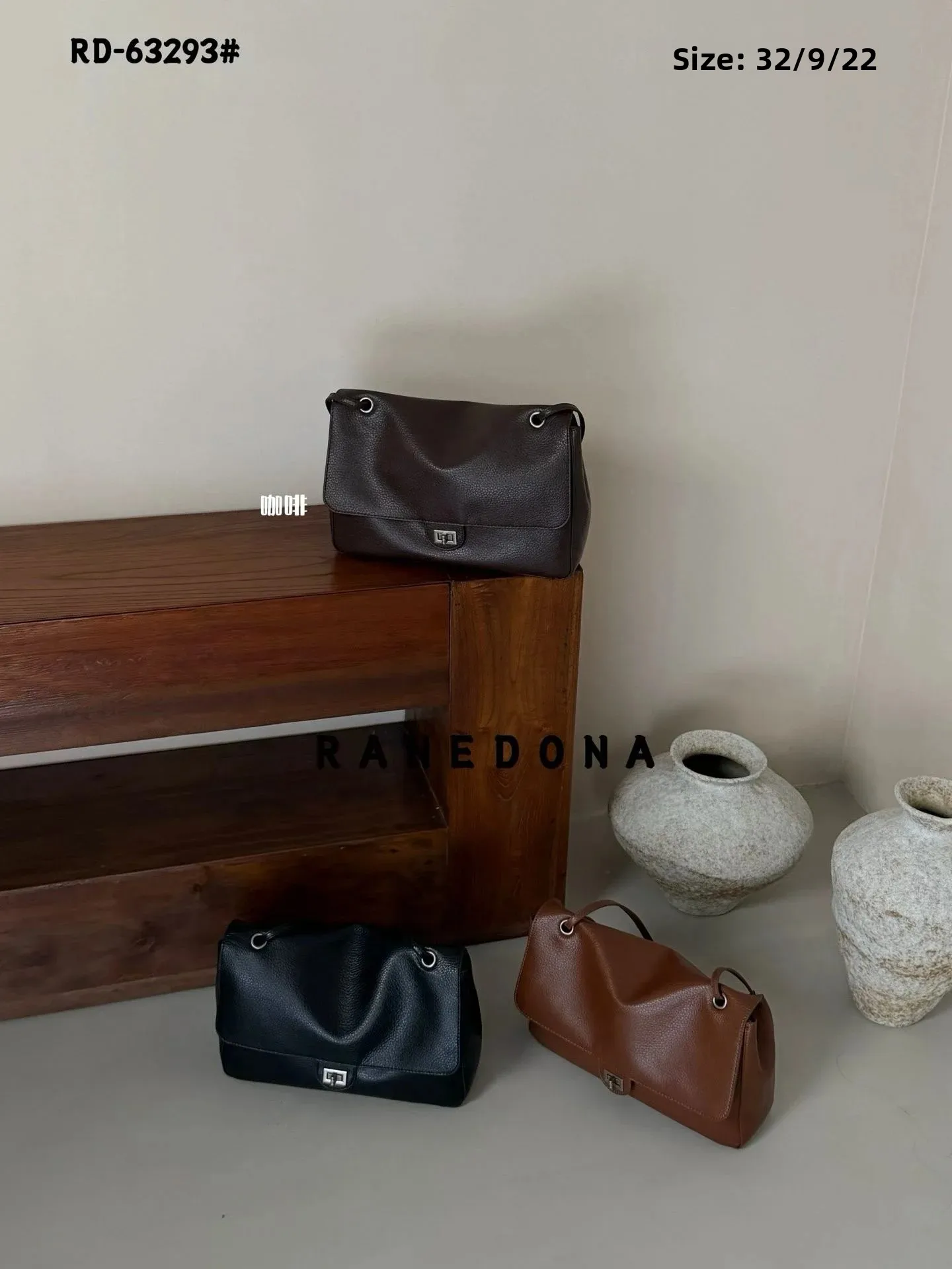 Simple Style Large Capacity Commuter Tote Bag Women's Handbag Pure Color Versatile Wanderlust Bag Soft Leather Shoulder Bag