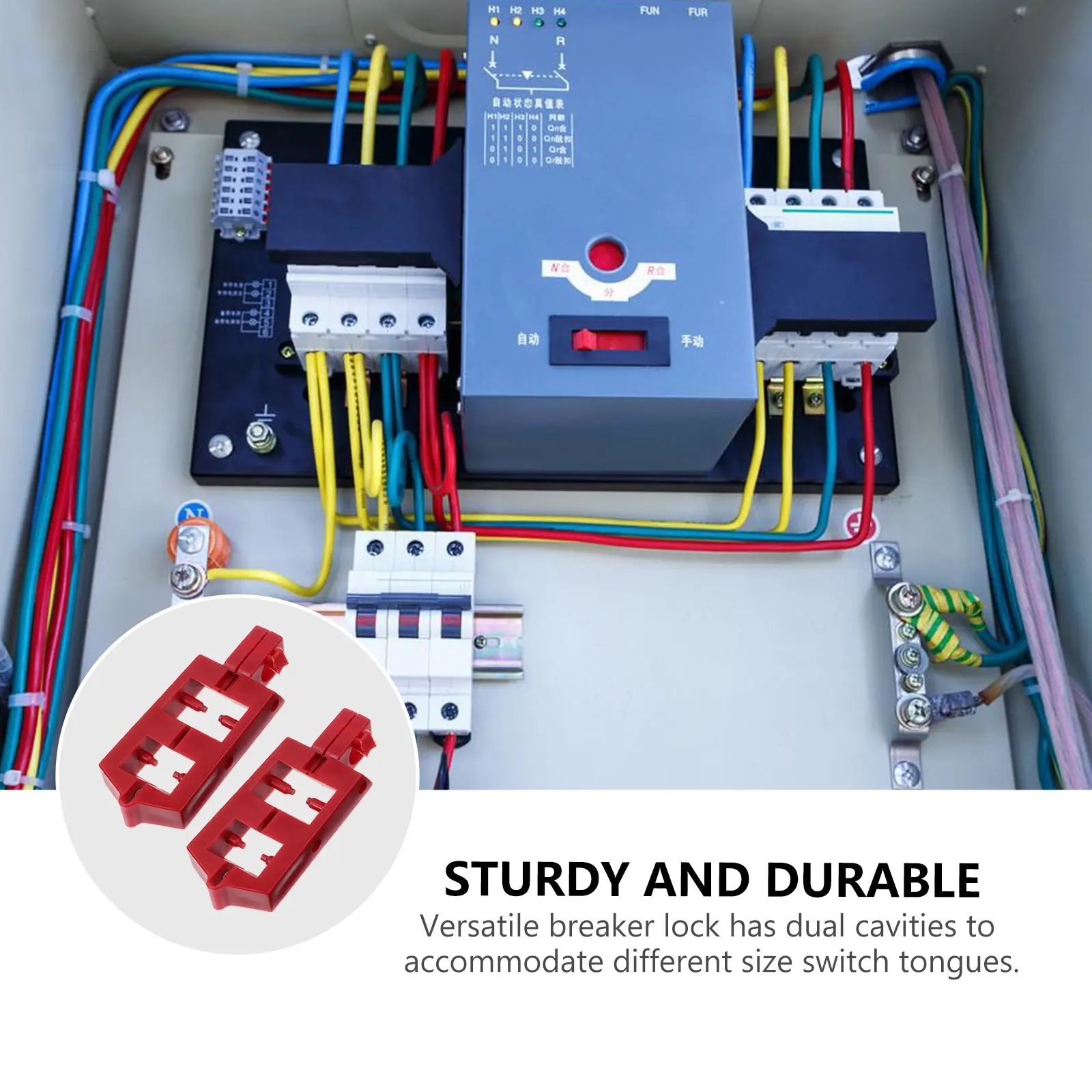 

Комплект из 2-х красных мини-блокировочных устройств для электрооборудования, простая установка, двухсекционная конструкция, зажимное крепление, до [номер модели/максимальная нагрузка]