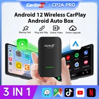 CarlinKit CP2A PRO CarPlay adaptador inalámbrico Android conexión automática inalámbrico Android 12 AI Box para 98% OEM CarPlay Cars Youtube