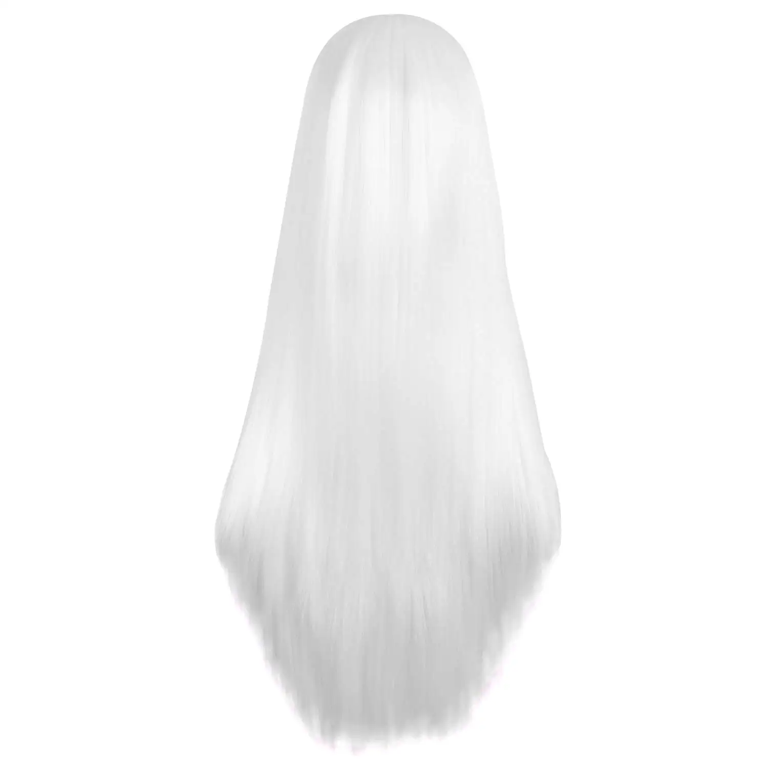 28 Inch/70cm Women Special Natural Long Straight Synthetic Wig White Cosplay Synthetic Wig