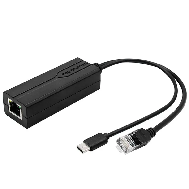 A52T Micro USB Type-C For POE Camera Injector Power Supply 48V To 5V For POE Splitter 3.5A Gigabit 5V
