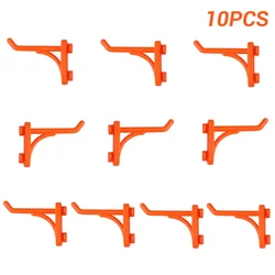 10Pcs Hardware Tools Hook Plastic Wall-Mounted Hanging Plate Hole Plate Hook Parts Storage Box Garage Unit Shelf Tool Holder