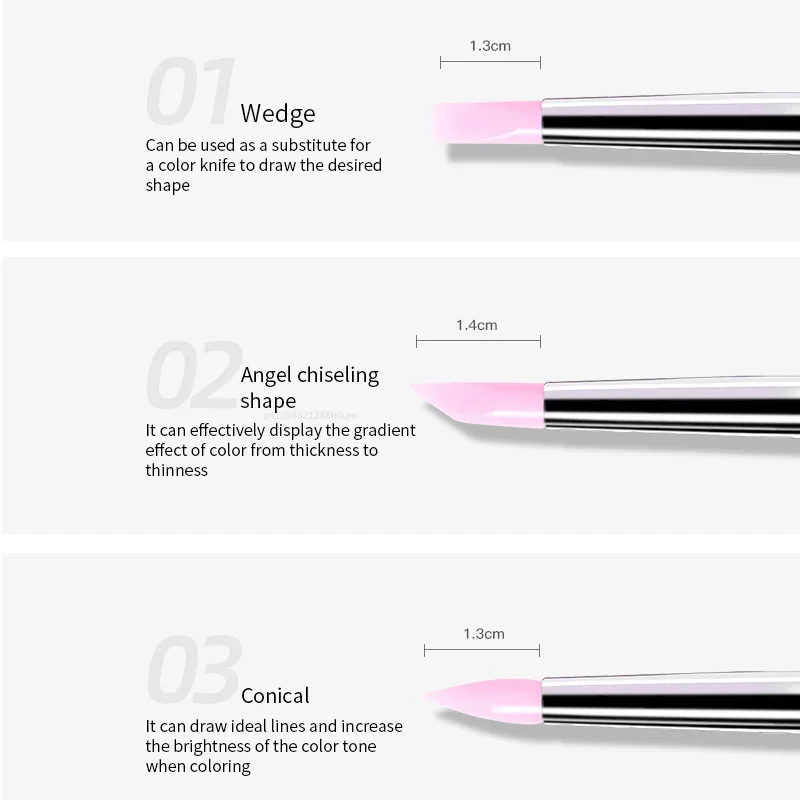 5Pcs/Set Silicone Nail Art Pen Brush UV Gel Polish Tip 3D Image DIY Dotting Polish Brushes Sculpture Pen DIY Manicure Tool
