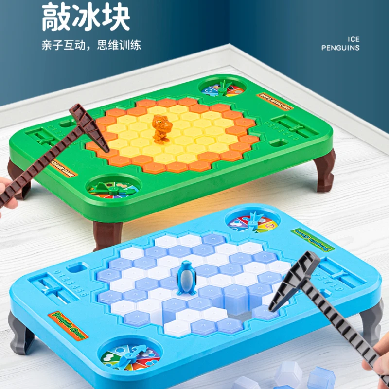 

Save the Penguin ice-breaking platform, knock on ice blocks, board game, two-person war, parent-child interaction,