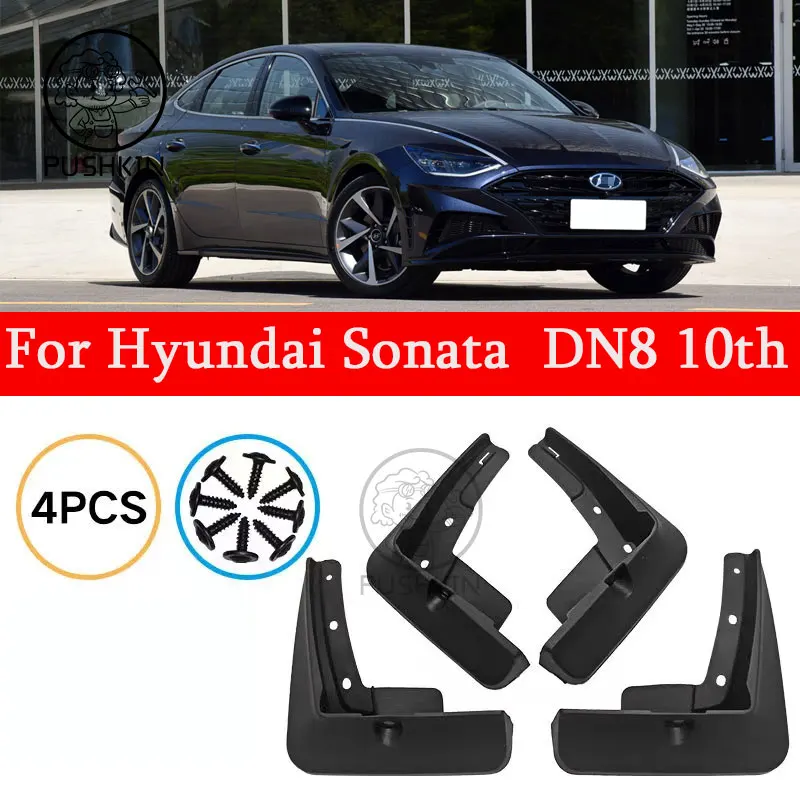 

4pcs/set Car Front Rear Mudflaps Mud Flaps Flap Splash Guards Mudguard For Hyundai Sonata DN8 10th 2020 2021 2022Car Accessories